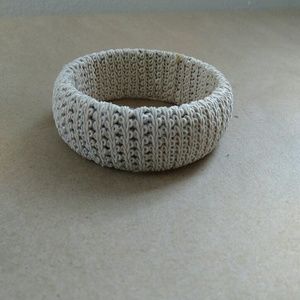 Cream Crochet Bangle